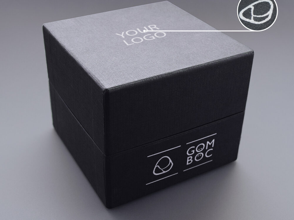 Gift box with silver logo