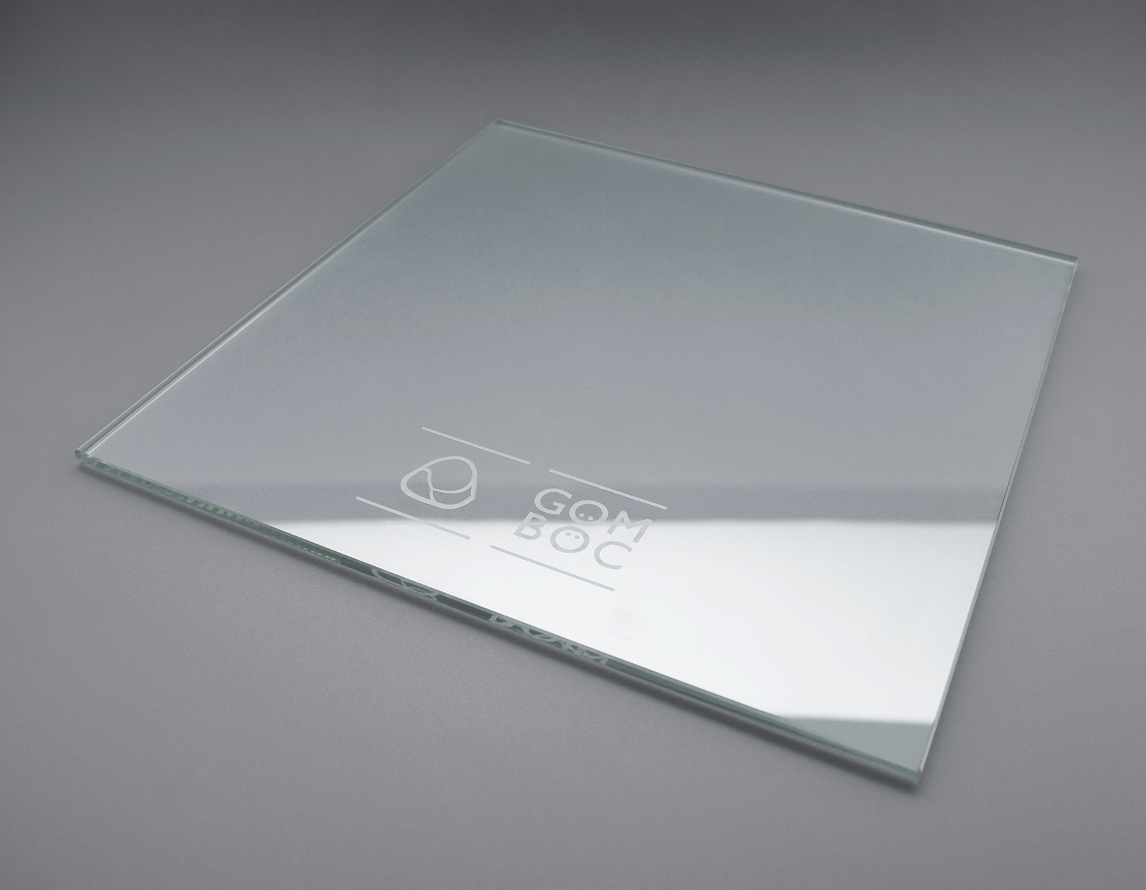 Engraved glass plate